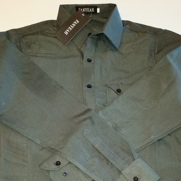 olive green dress shirt